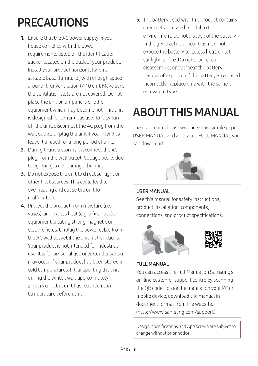 Samsung HW-MS6501/SQ manual Precautions, About this Manual 