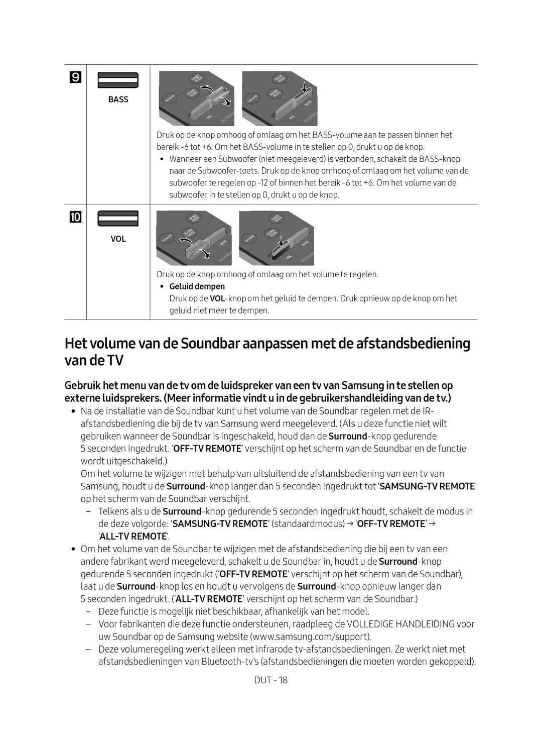 Samsung HW-MS650/EN, HW-MS651/EN manual Geluid dempen 