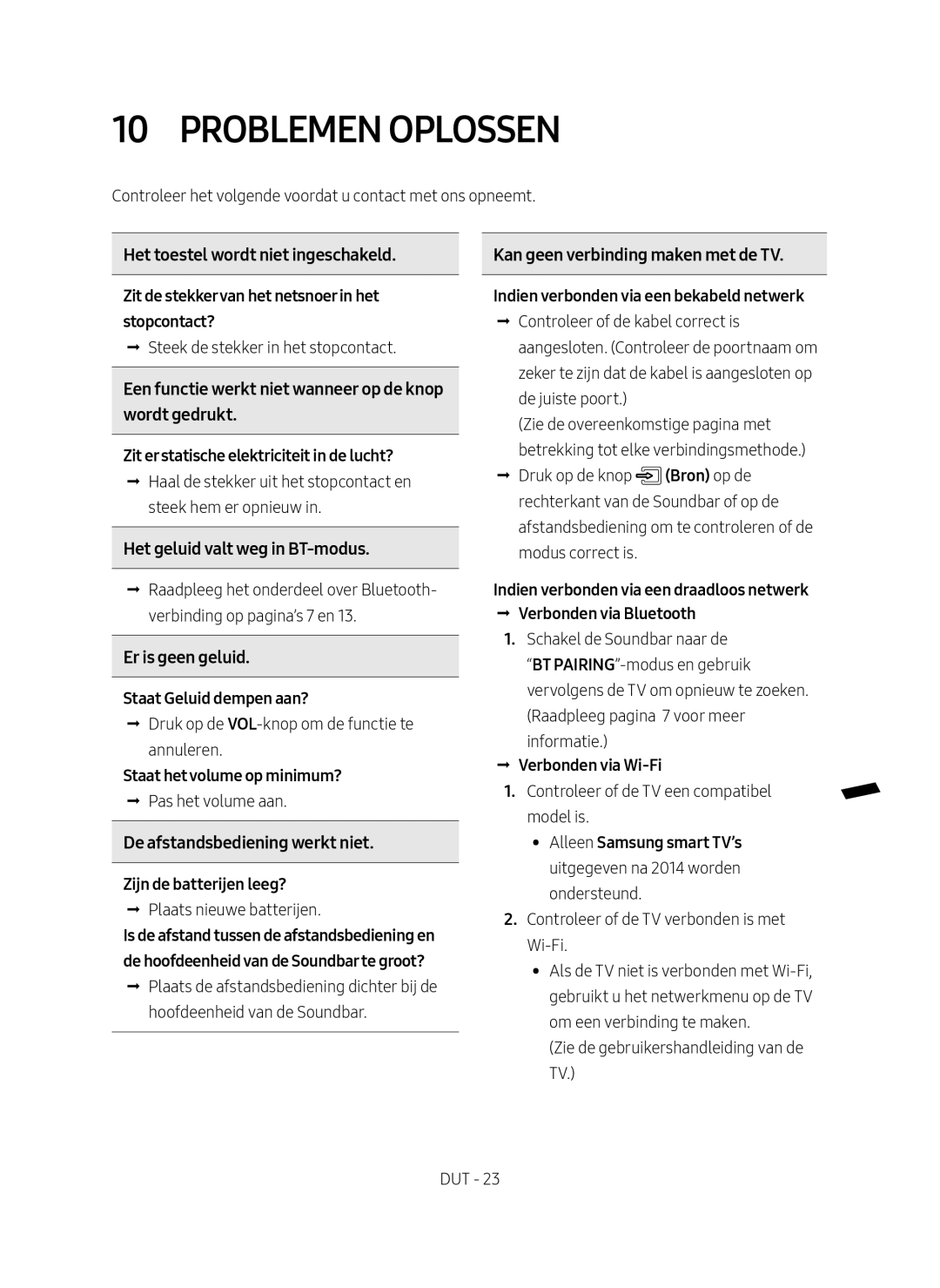 Samsung HW-MS651/EN, HW-MS650/EN manual Problemen Oplossen 