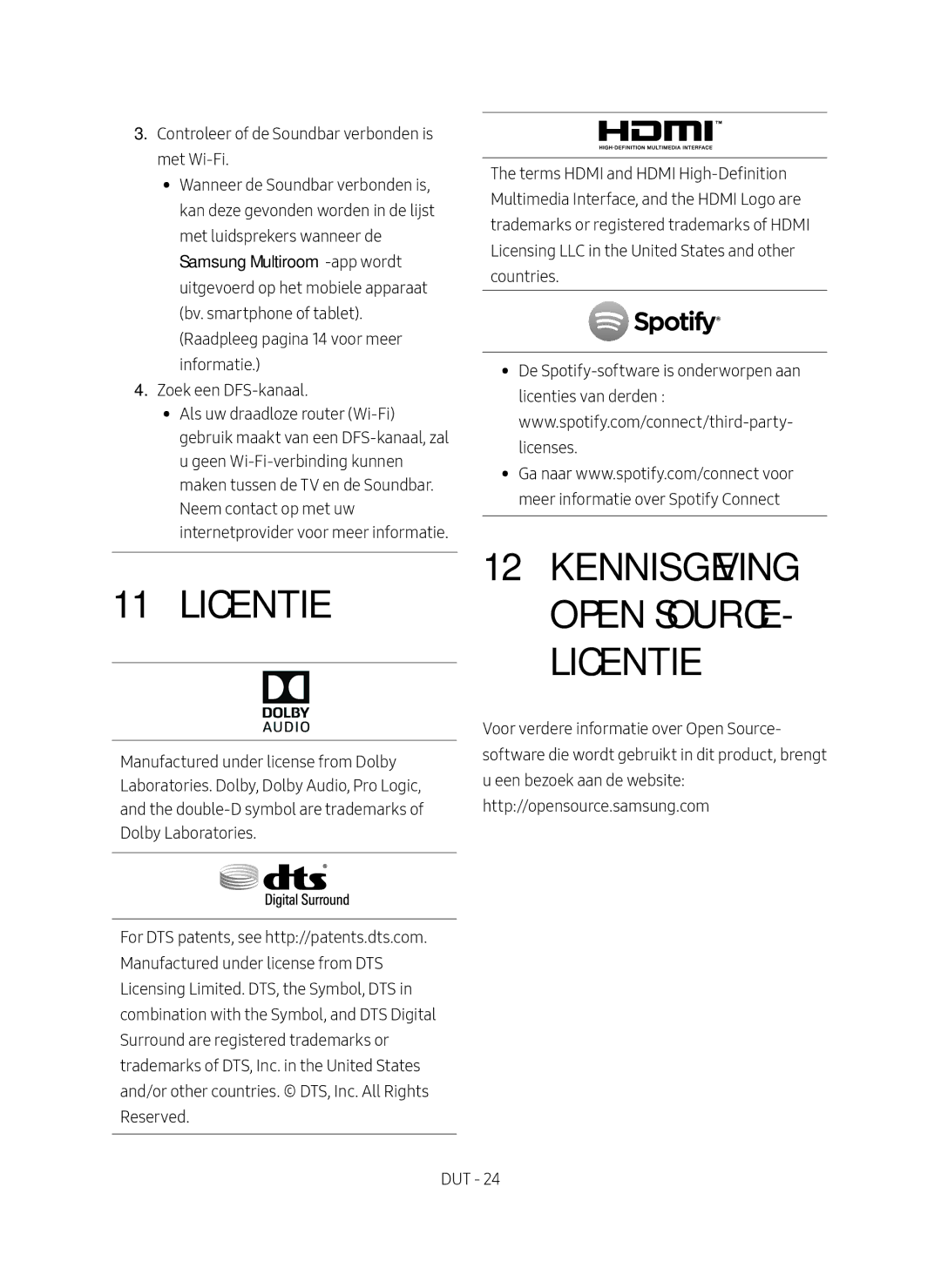 Samsung HW-MS650/EN, HW-MS651/EN manual Kennisgeving Open Source- Licentie 