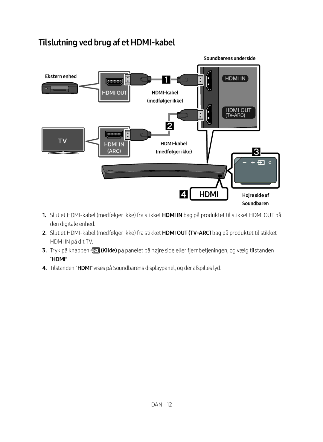 Samsung HW-MS6510/XE, HW-MS6511/XE manual Ekstern enhed 