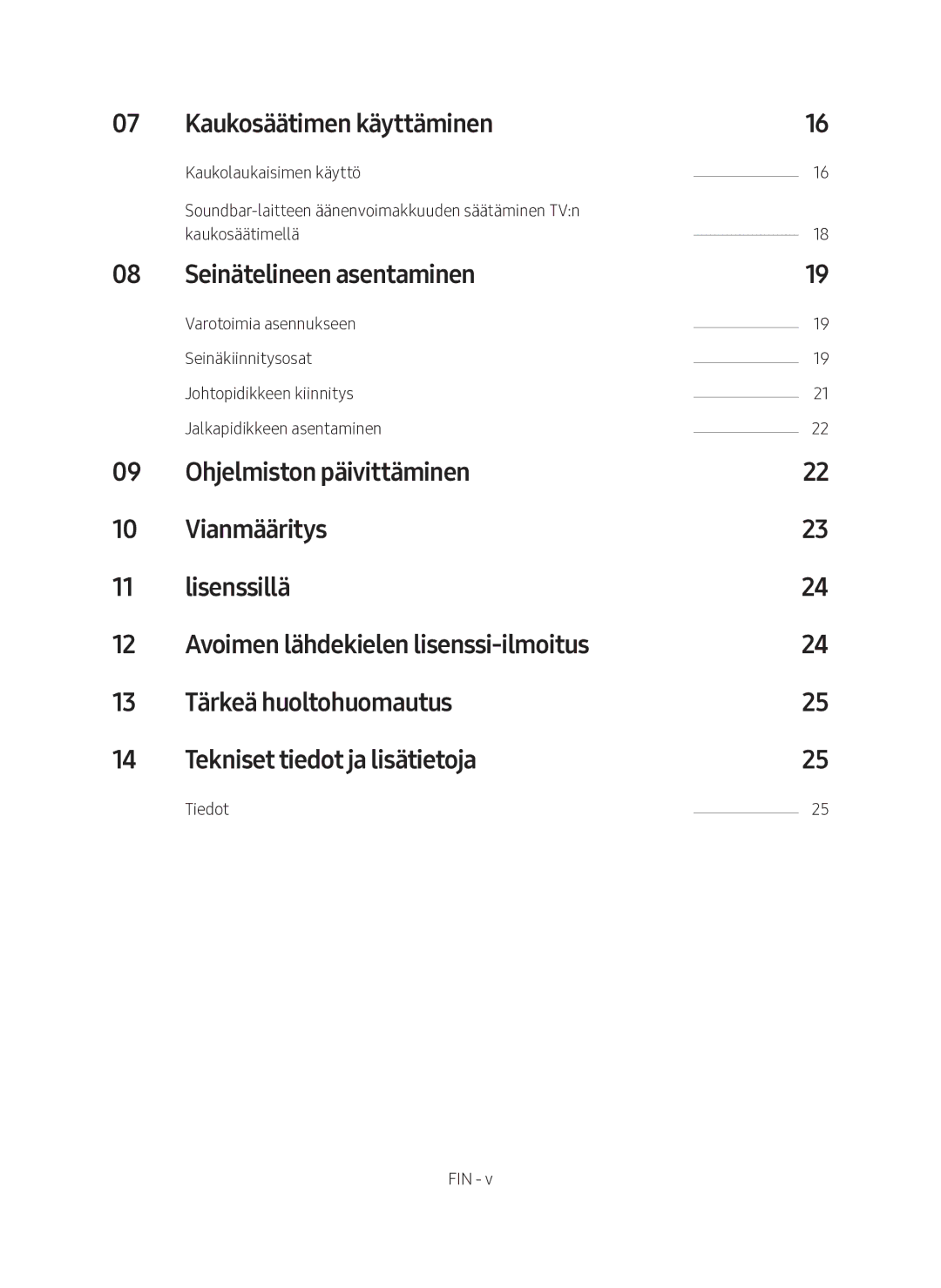 Samsung HW-MS6511/XE, HW-MS6510/XE manual Kaukosäätimen käyttäminen, Seinätelineen asentaminen, Tiedot 