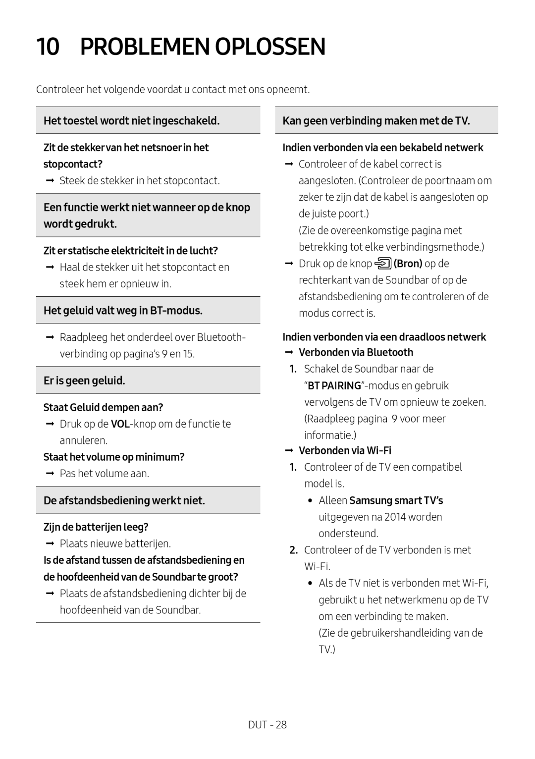 Samsung HW-MS751/XN, HW-MS751/EN, HW-MS750/EN, HW-MS750/XN manual Problemen Oplossen 