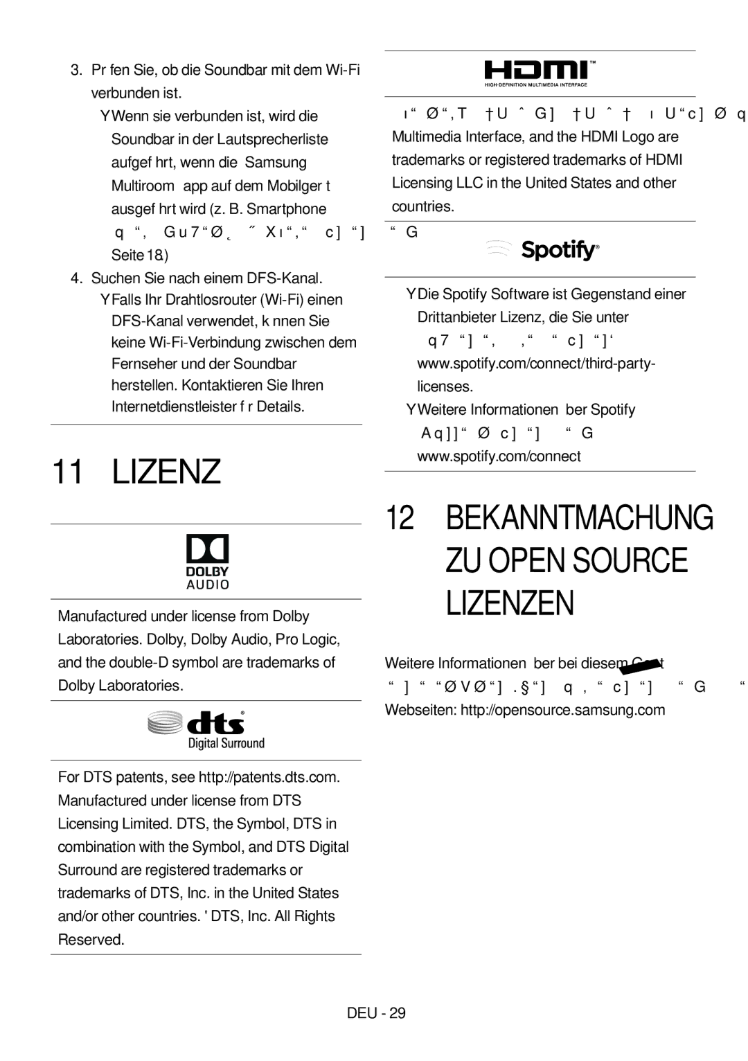 Samsung HW-MS751/EN, HW-MS750/EN, HW-MS751/XN, HW-MS750/XN Lizenz, Prüfen Sie, ob die Soundbar mit dem Wi-Fi verbunden ist 