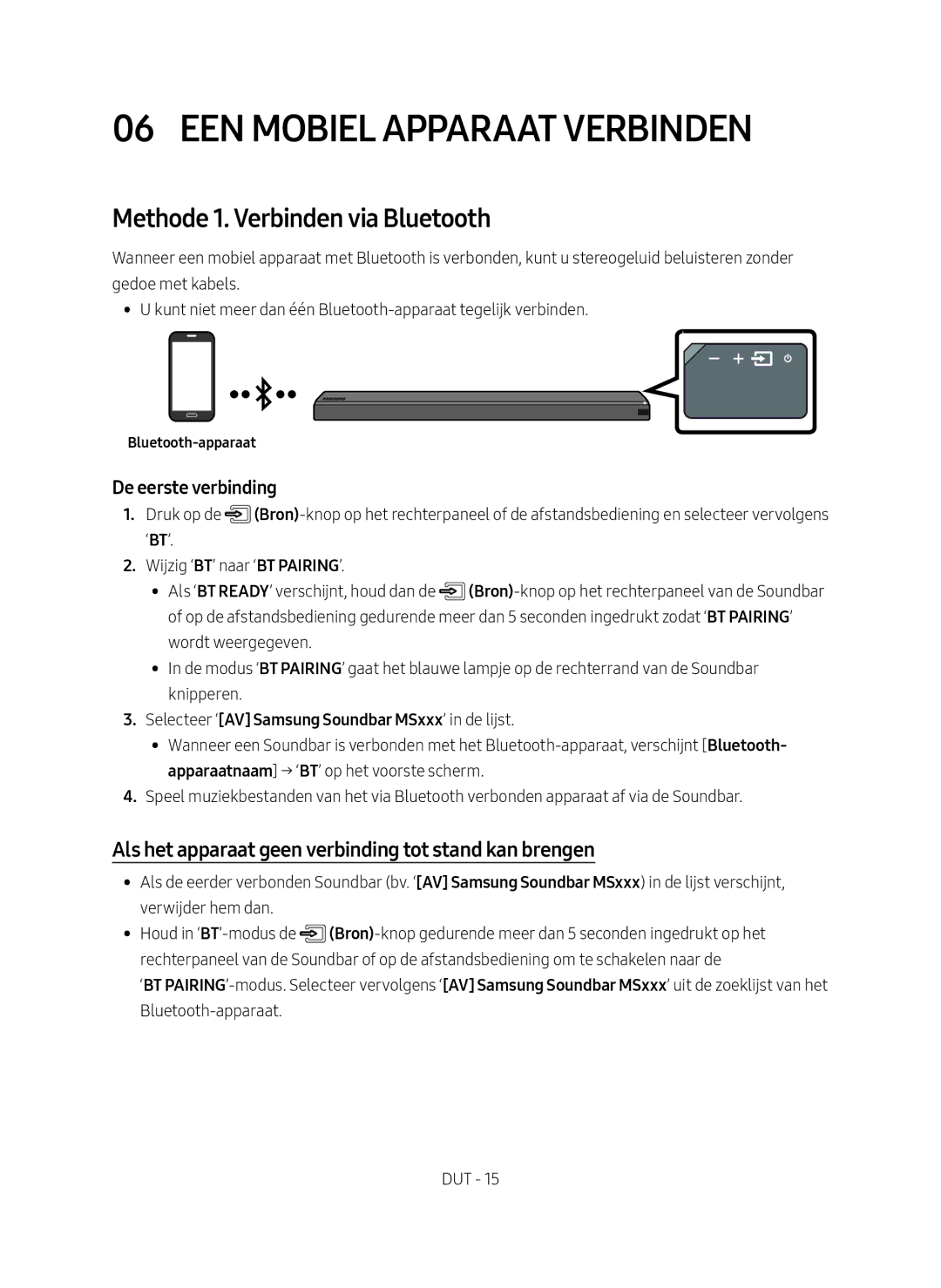 Samsung HW-MS750/EN, HW-MS751/EN Een Mobiel Apparaat Verbinden, Methode 1. Verbinden via Bluetooth, Bluetooth-apparaat 