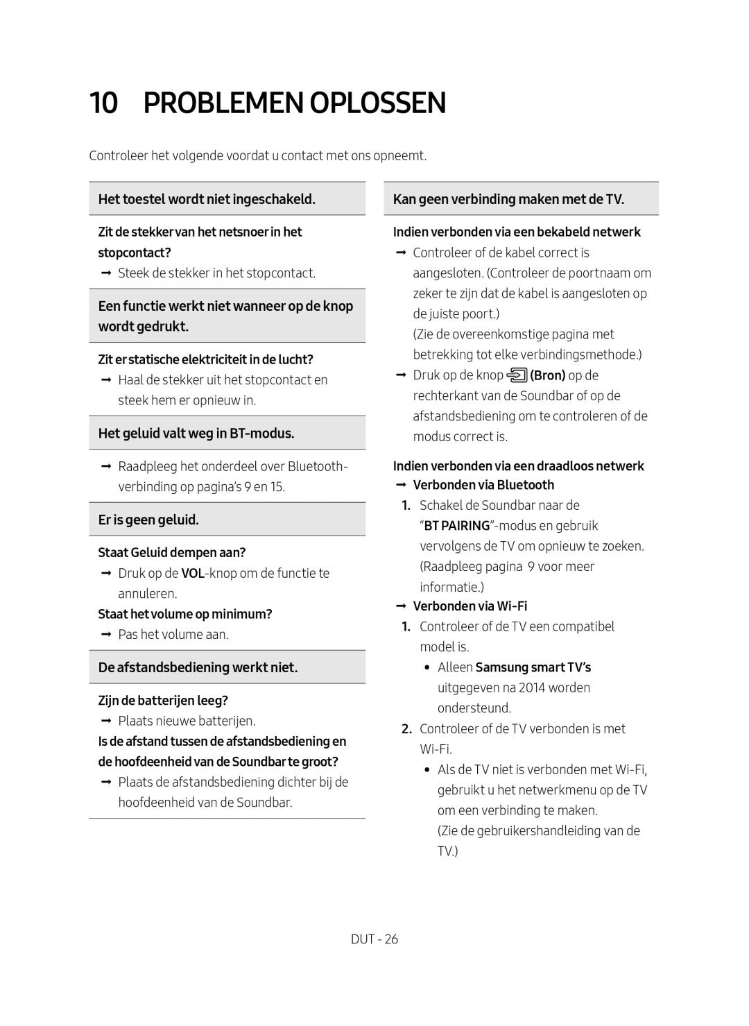 Samsung HW-MS751/EN, HW-MS750/EN, HW-MS751/XN, HW-MS750/XN manual Problemen Oplossen 