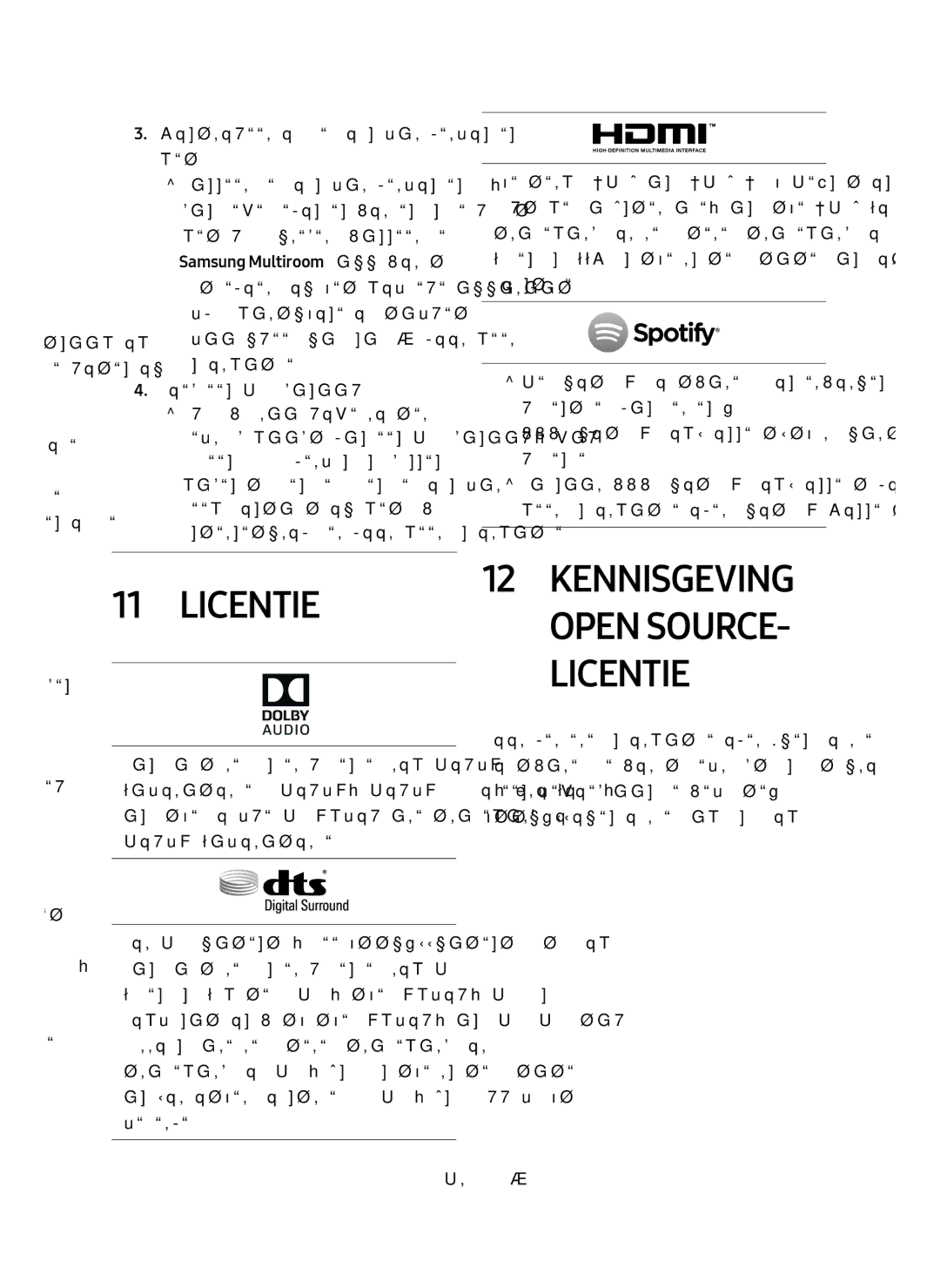 Samsung HW-MS750/EN, HW-MS751/EN, HW-MS751/XN, HW-MS750/XN manual Kennisgeving Open Source- Licentie 