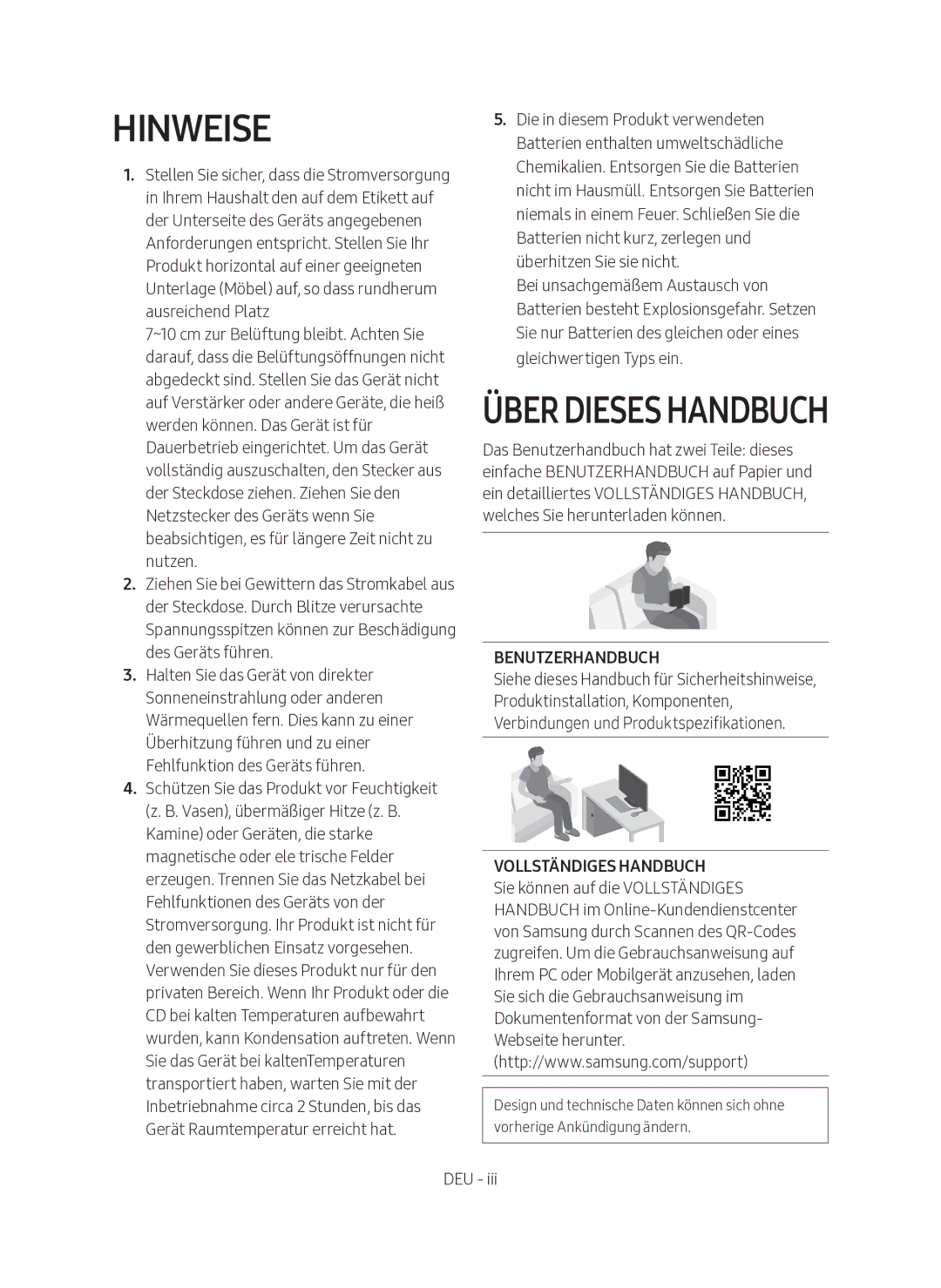 Samsung HW-N400/EN, HW-N400/XN manual Hinweise, Über Dieses Handbuch 