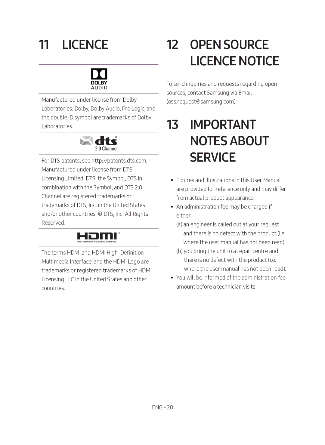 Samsung HW-N400/ZF manual Open Source Licence Notice 