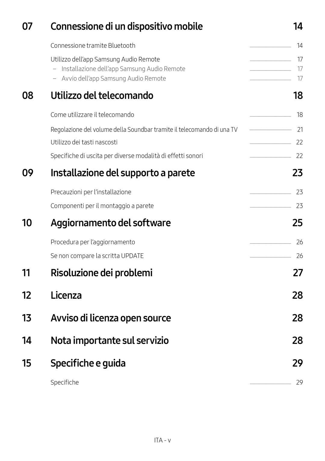 Samsung HW-N400/EN Connessione di un dispositivo mobile, Utilizzo del telecomando, Installazione del supporto a parete 