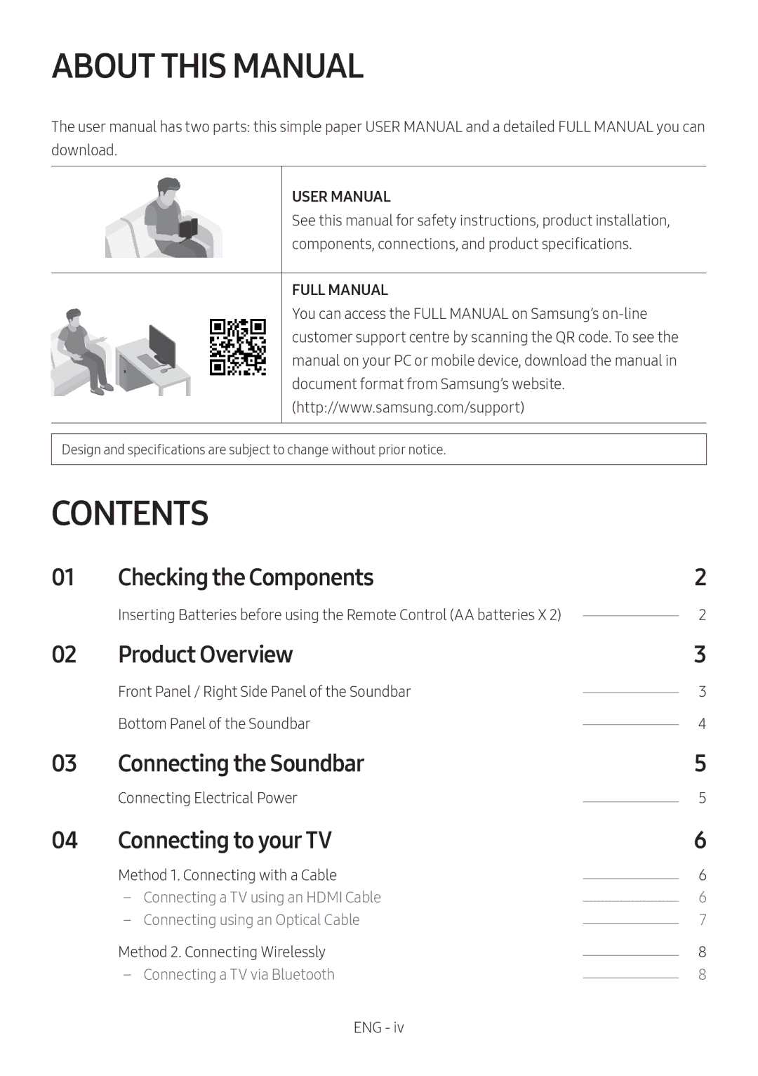 Samsung HW-N400/XN, HW-N400/ZG, HW-N400/ZF, HW-N400/EN, HW-N410/XE manual About this Manual, Contents 