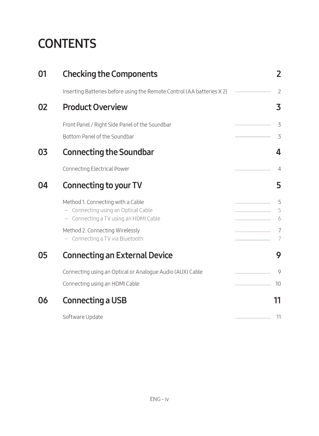 Samsung HW-N400/ZG manual Contents 