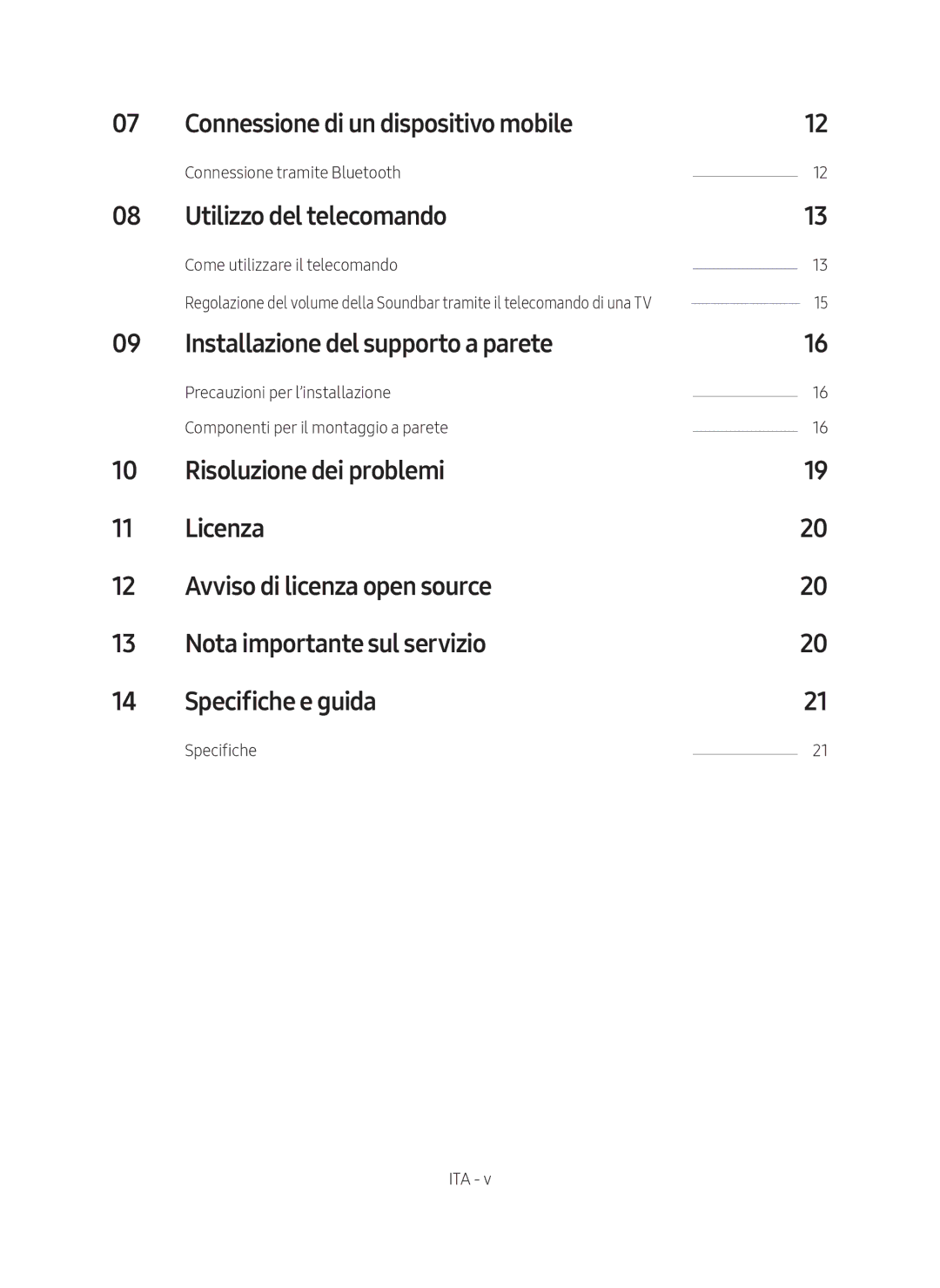 Samsung HW-N400/ZG Connessione di un dispositivo mobile, Utilizzo del telecomando, Installazione del supporto a parete 