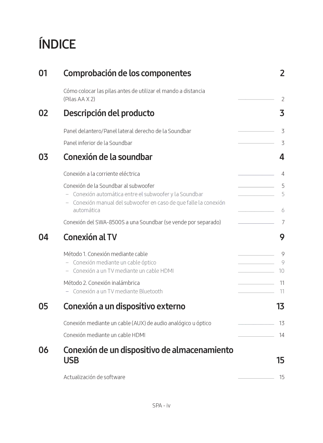 Samsung HW-N450/ZF manual Índice 