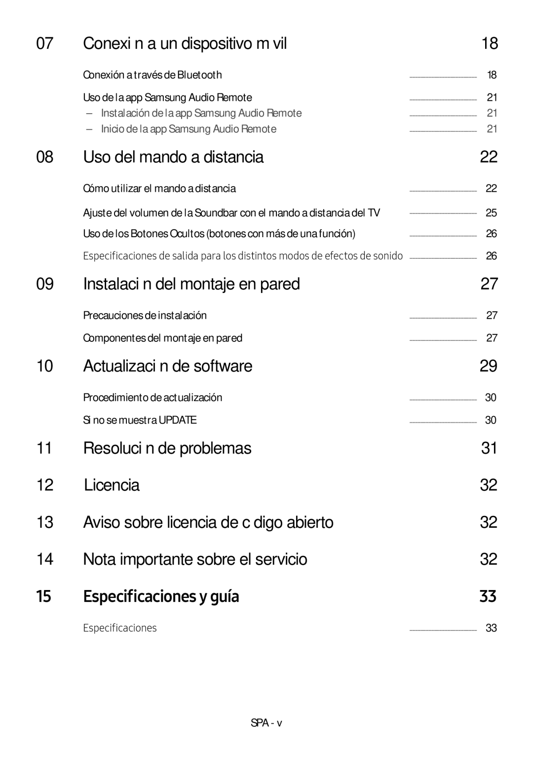 Samsung HW-N450/EN manual Conexión a un dispositivo móvil, Uso del mando a distancia, Instalación del montaje en pared 