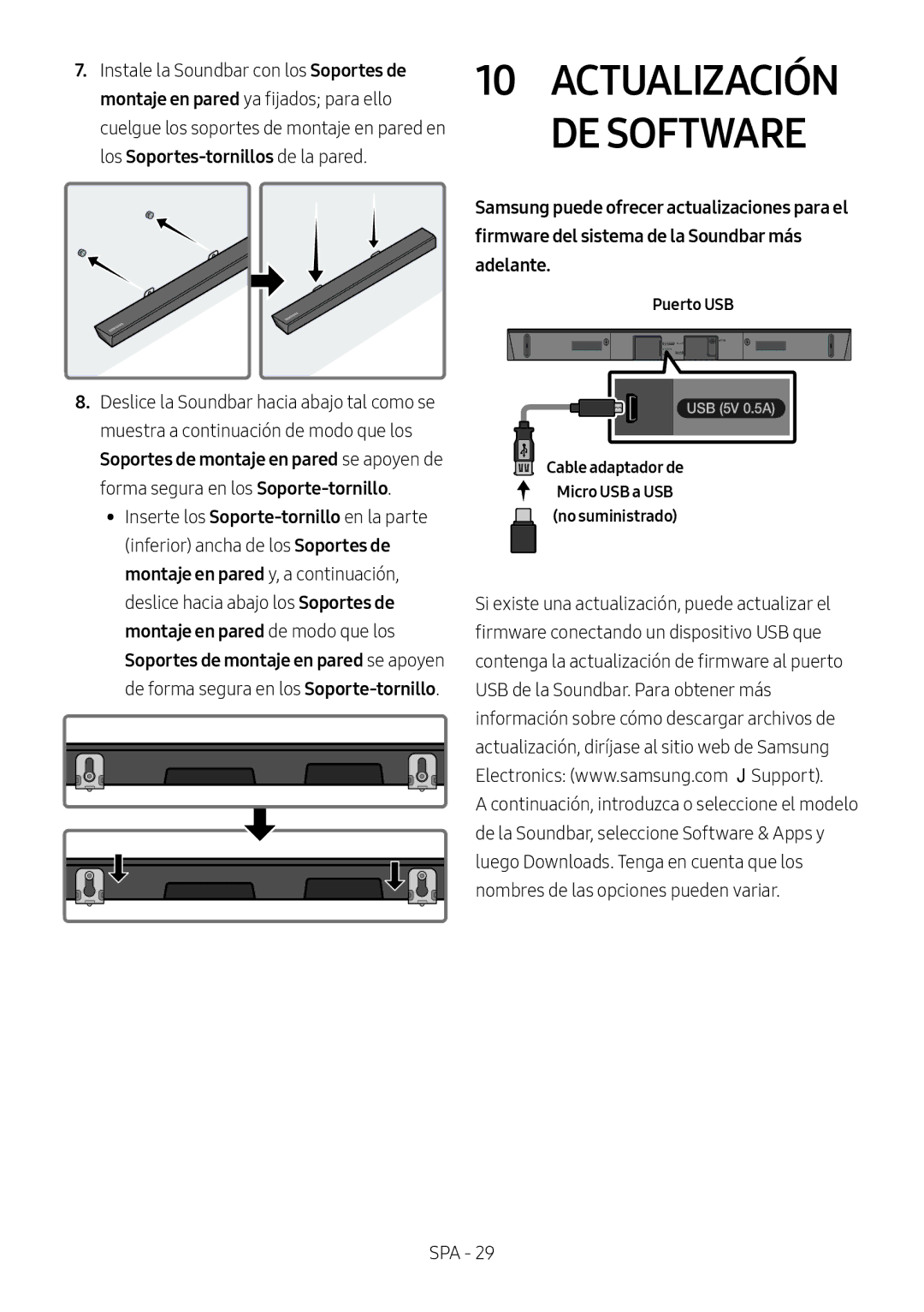 Samsung HW-N450/ZF, HW-N450/ZG, HW-N450/XN, HW-N450/EN, HW-N460/XE manual Actualización DE Software 