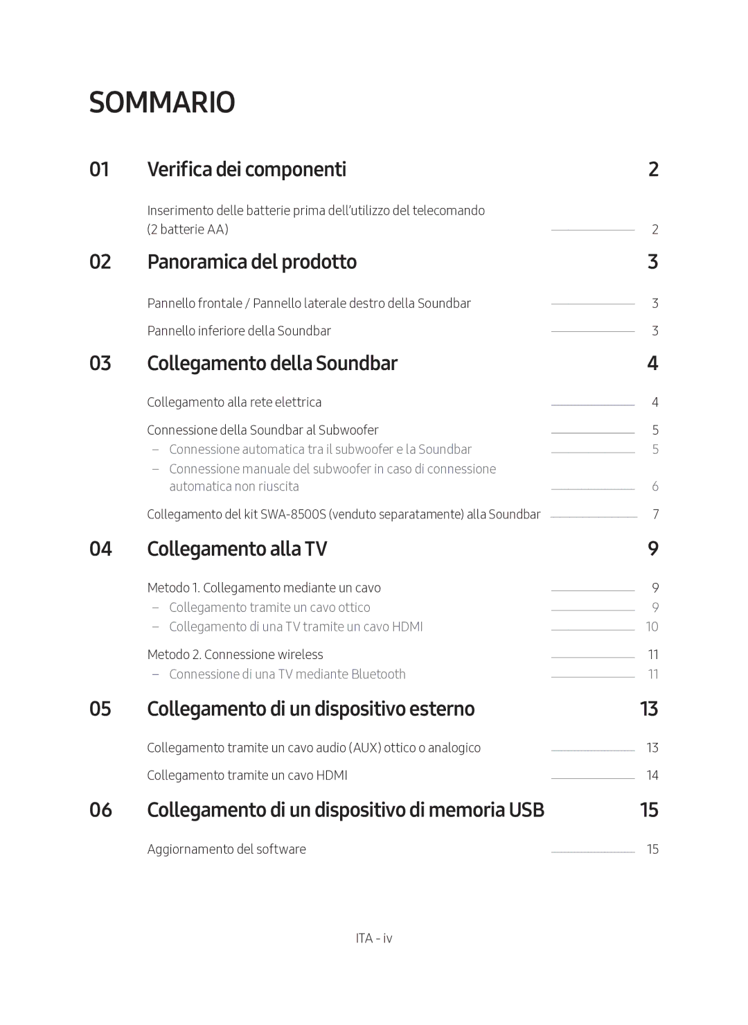 Samsung HW-N450/ZG manual Sommario 