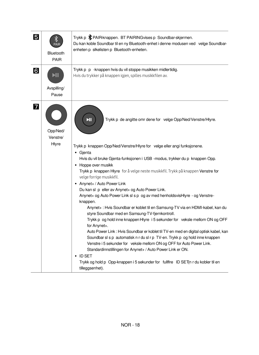 Samsung HW-N460/XE manual Gjenta 