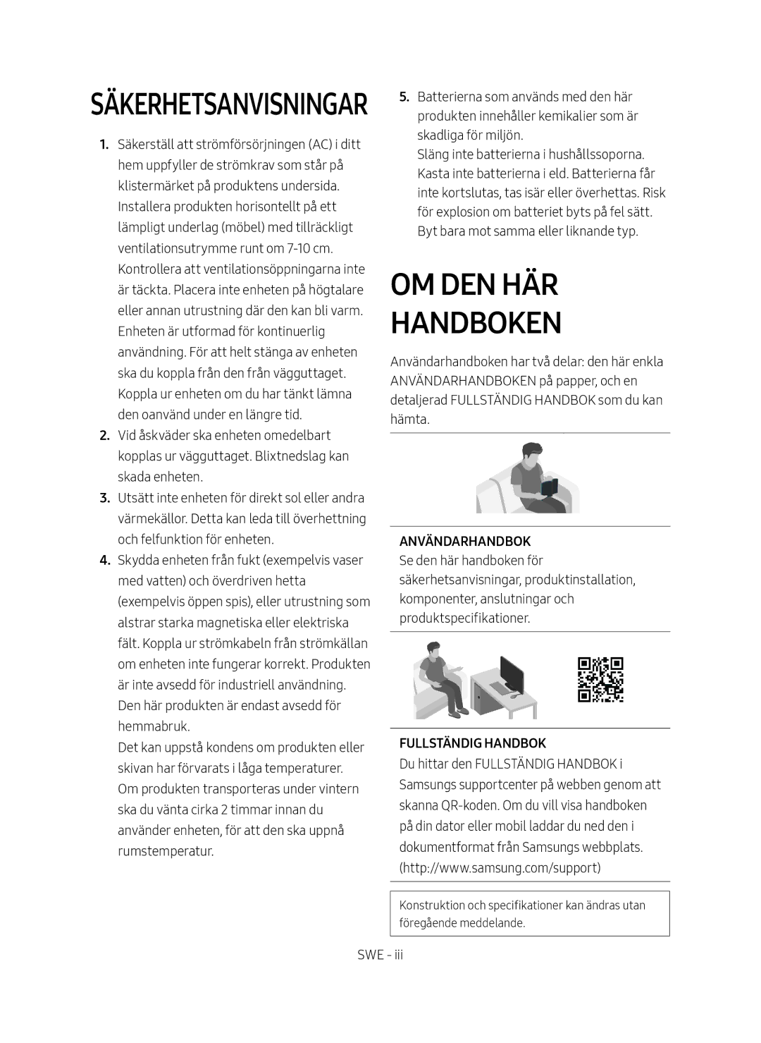 Samsung HW-N460/XE manual OM DEN HÄR Handboken, Fullständig Handbok 