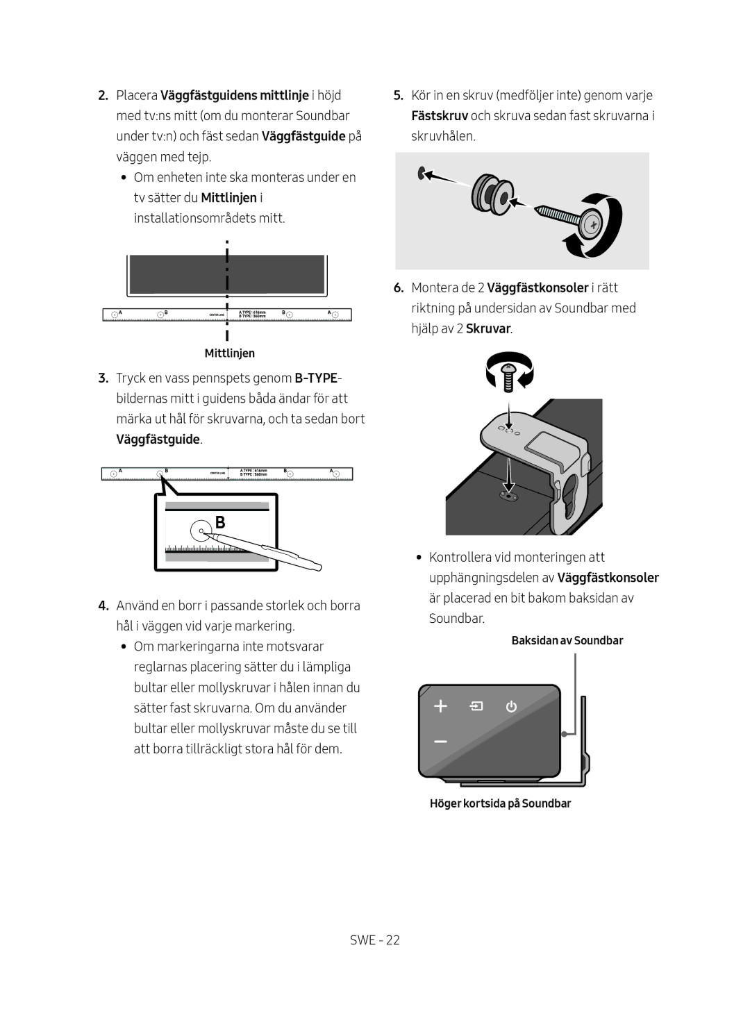 Samsung HW-N460/XE manual Mittlinjen 