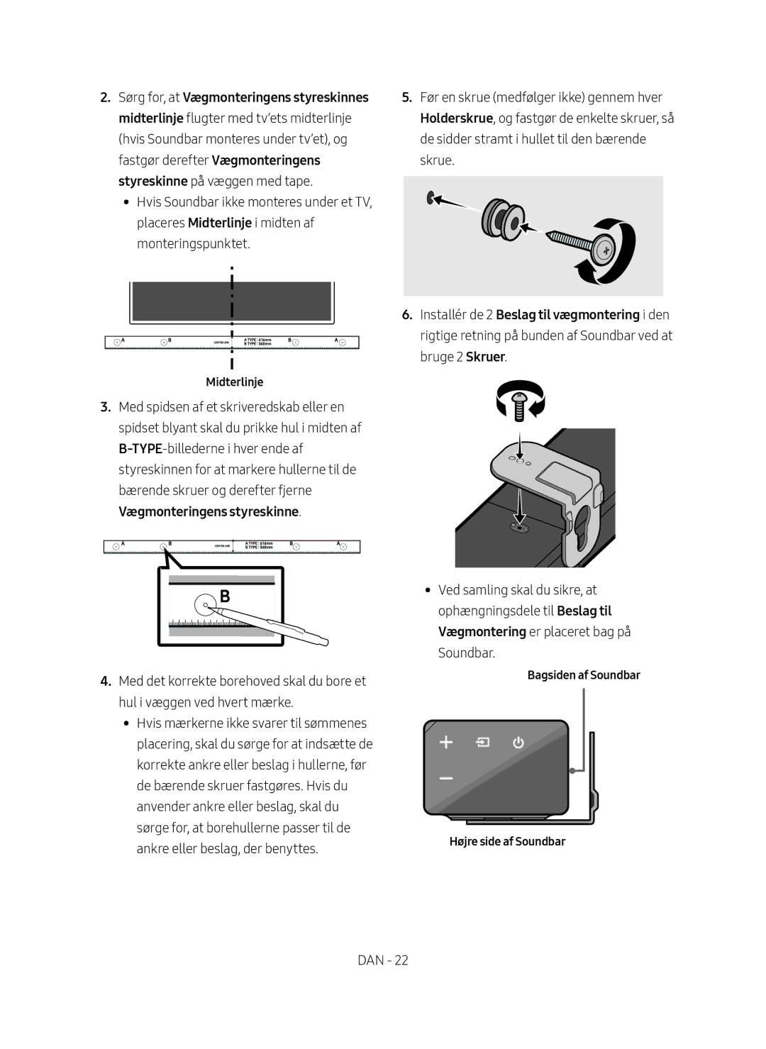 Samsung HW-N460/XE manual Midterlinje 