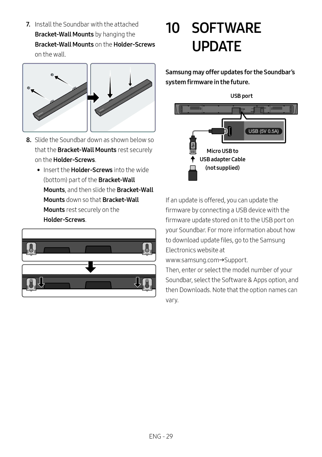 Samsung HW-N550/EN, HW-N550/XN manual Software Update 