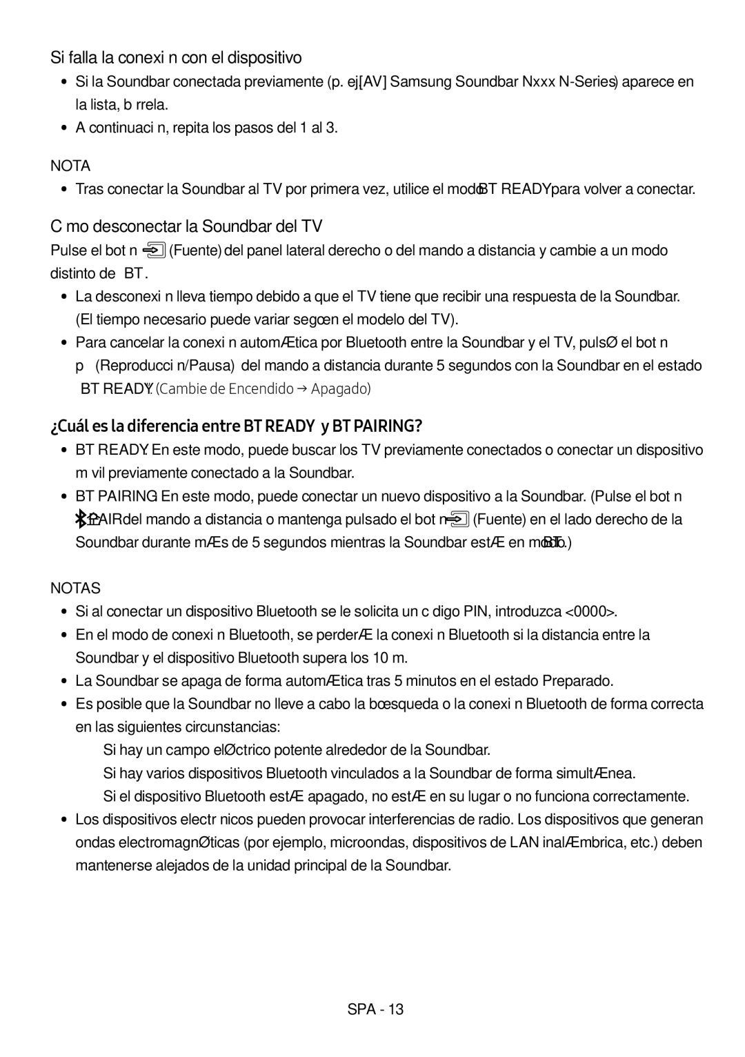 Samsung HW-N550/ZF manual Si falla la conexión con el dispositivo, Cómo desconectar la Soundbar del TV 