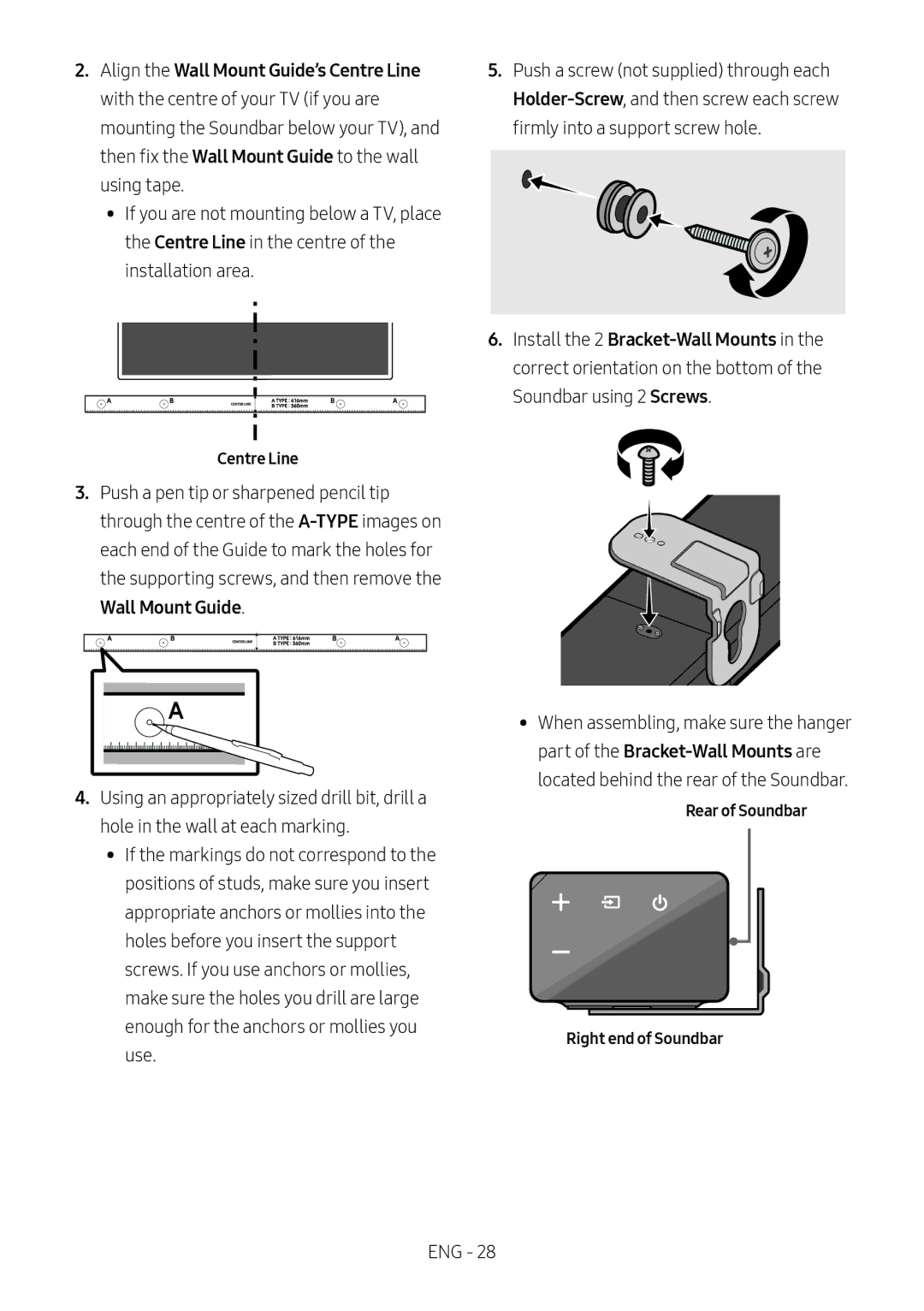 Samsung HW-N550/ZF manual Centre Line 