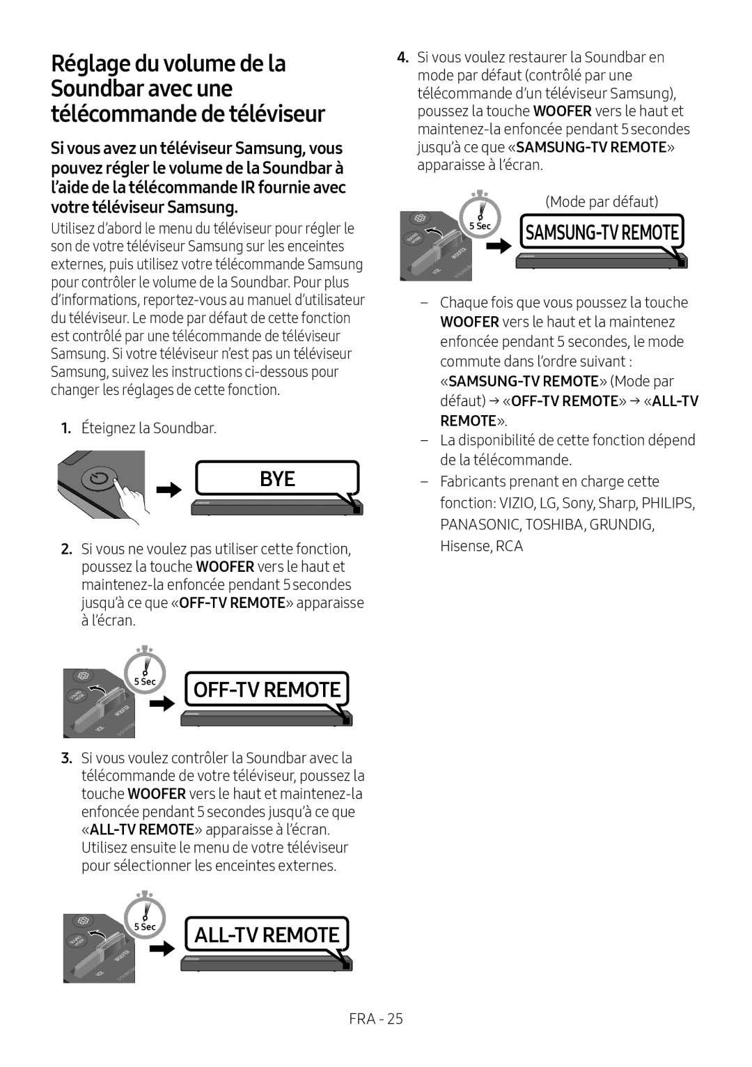 Samsung HW-N550/ZF manual PANASONIC, TOSHIBA, Grundig 