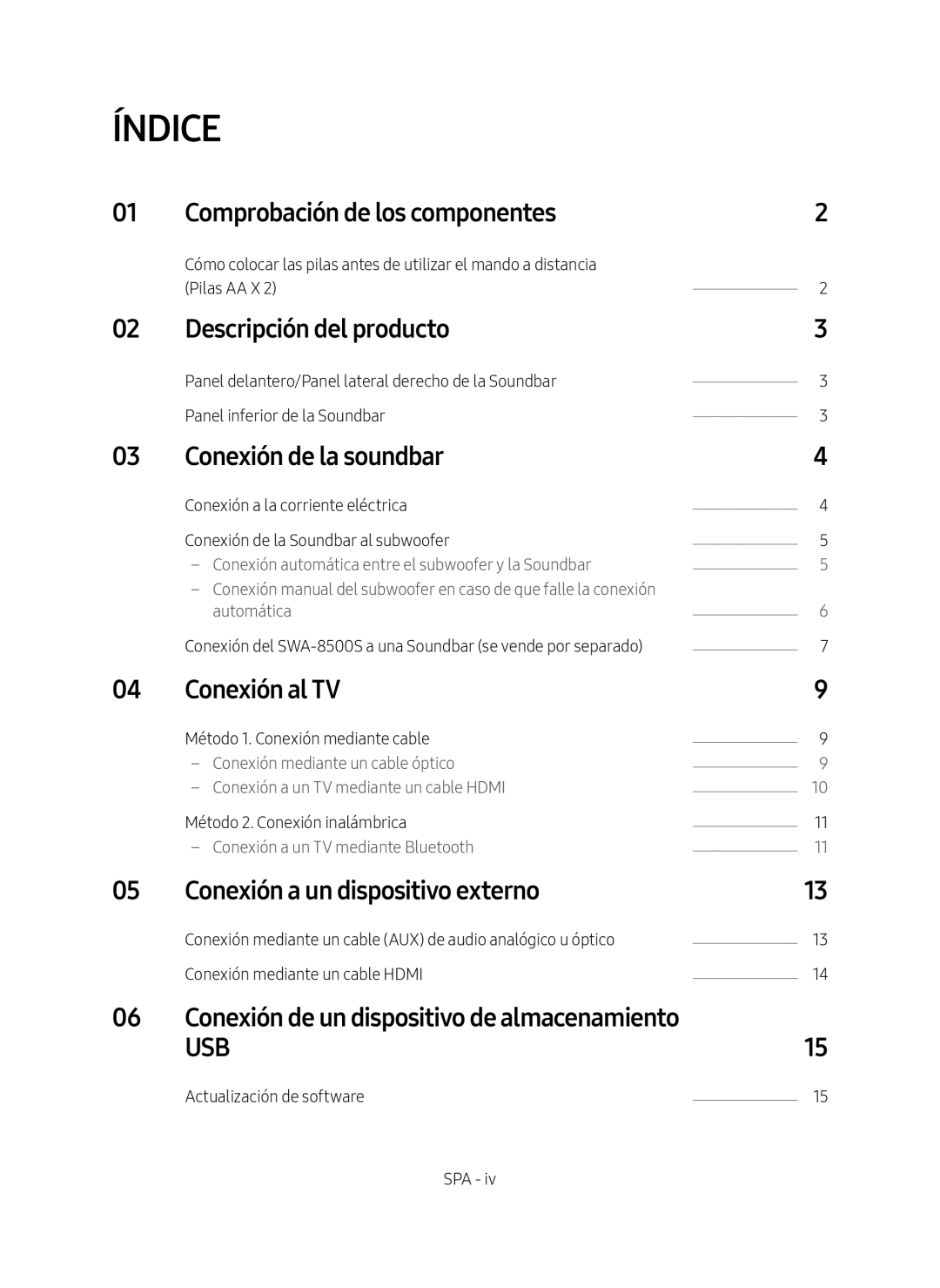 Samsung HW-N550/ZF manual Índice 