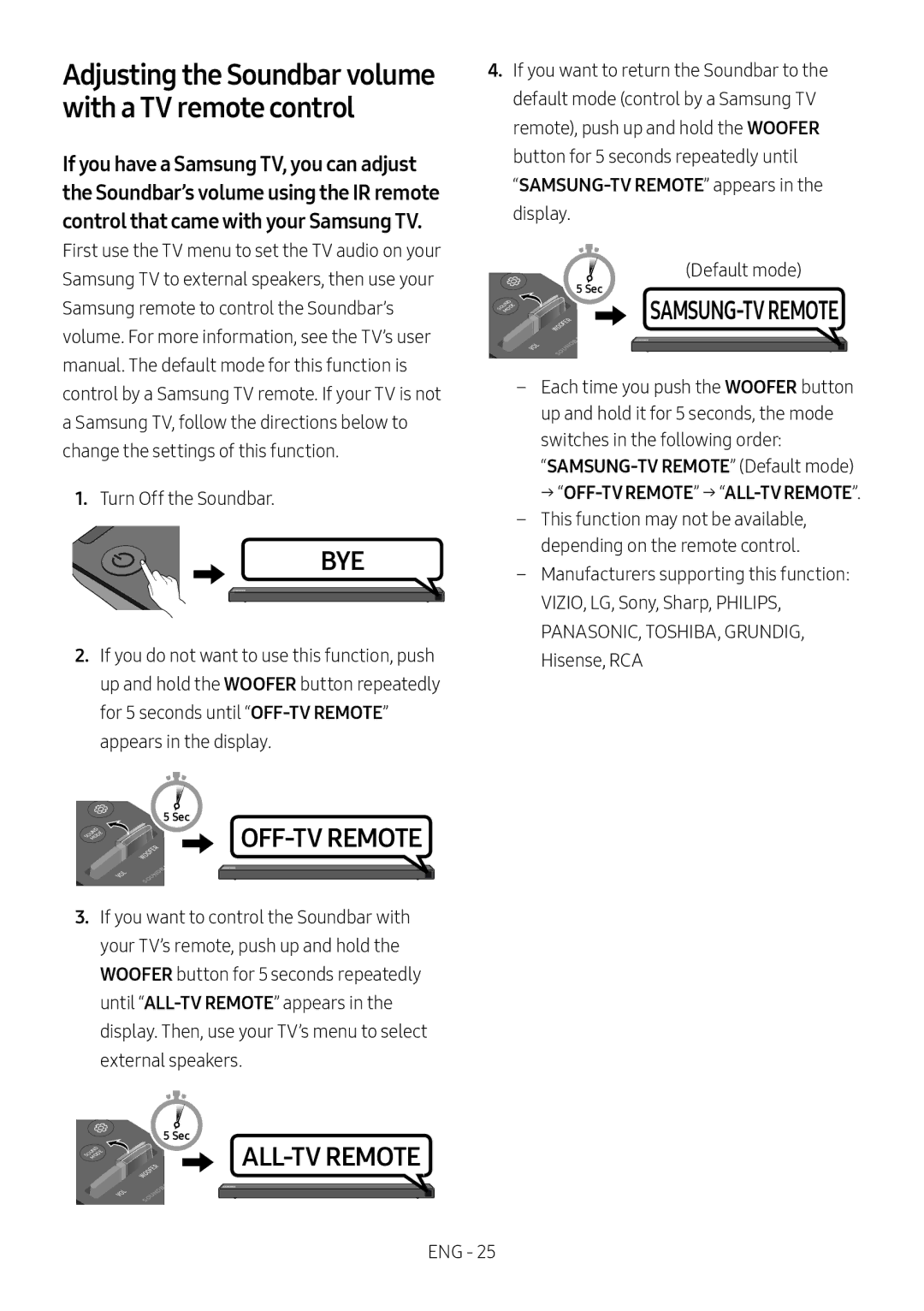 Samsung HW-N650/XV manual Bye 