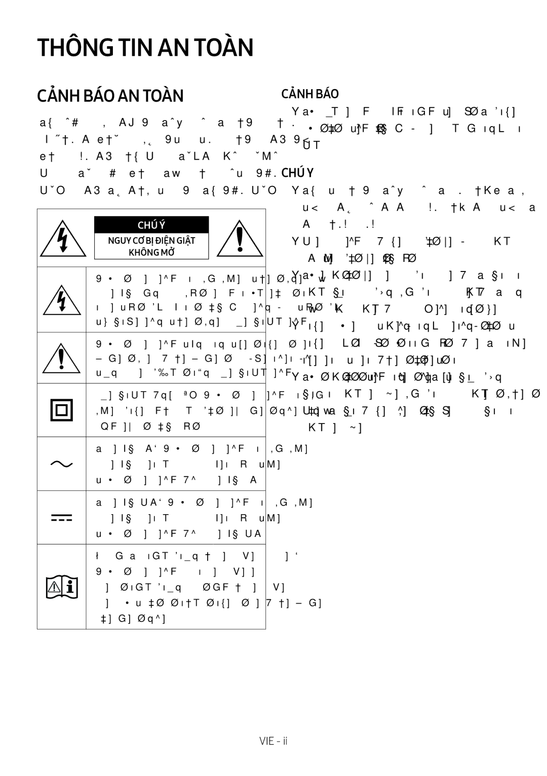 Samsung HW-N650/XV manual Thông TIN AN TOÀN 