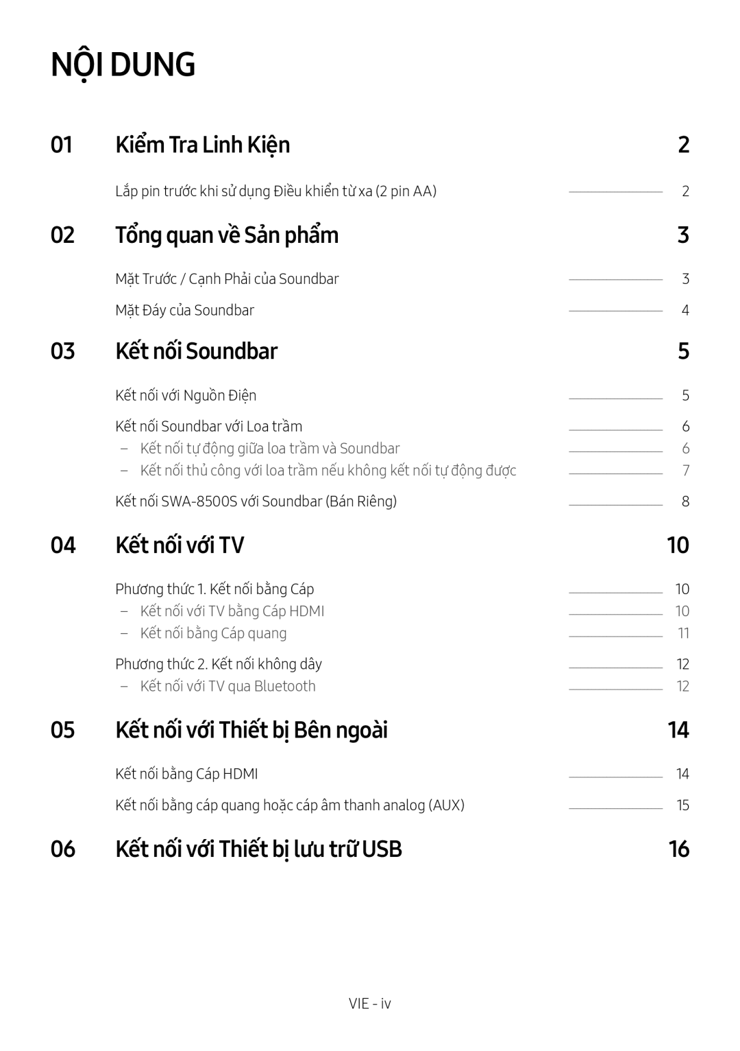 Samsung HW-N650/XV manual NỘI Dung 