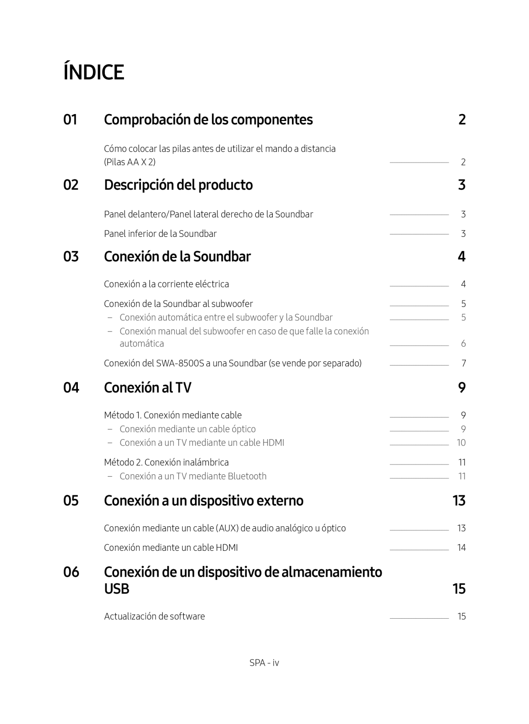 Samsung HW-N650/ZF manual Índice 