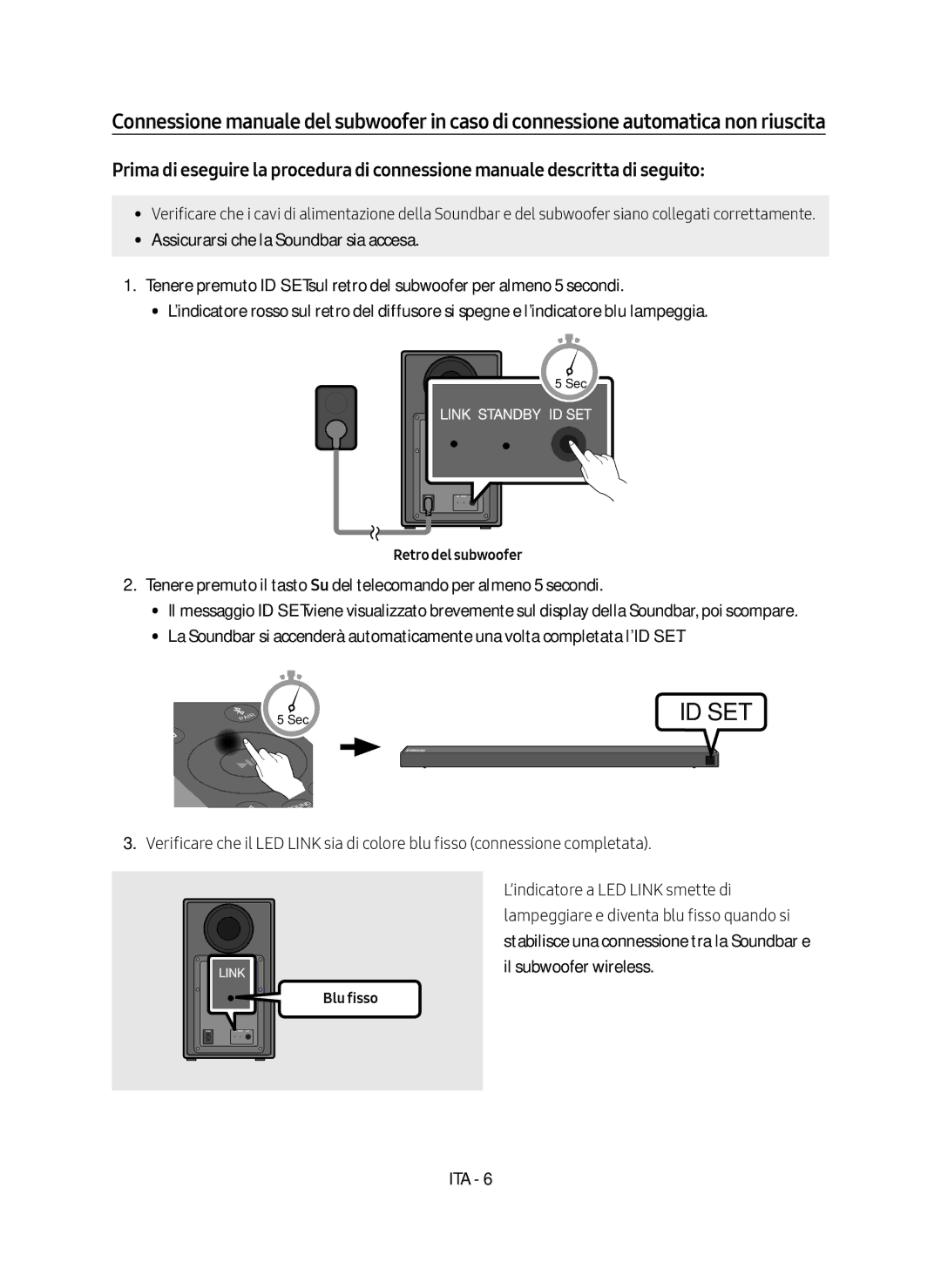 Samsung HW-N650/ZF manual Blu fisso 