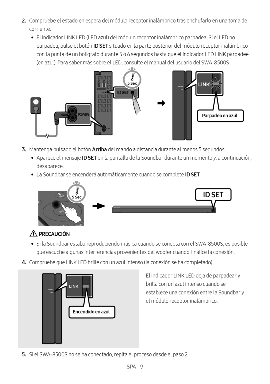 Samsung HW-N650/ZF, HW-N650/ZG, HW-N650/EN, HW-N650/XN, HW-N660/XE manual Precaución 