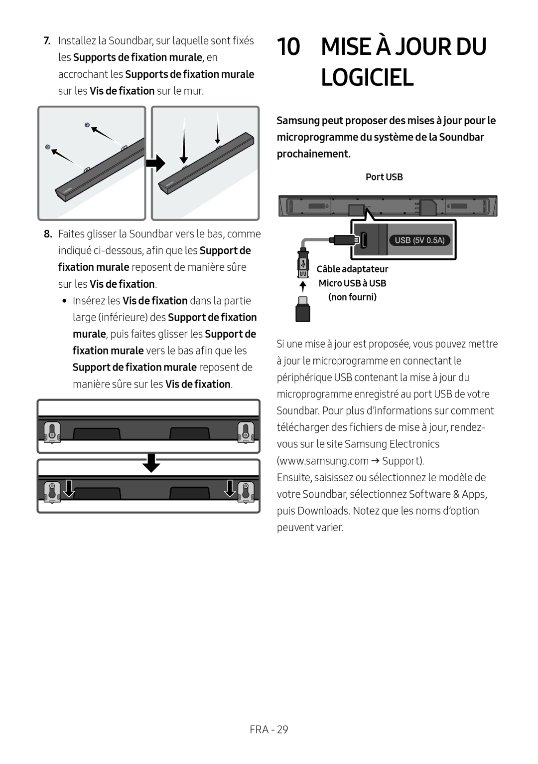 Samsung HW-N650/ZG, HW-N650/ZF, HW-N650/EN Mise À Jour DU Logiciel, Si une mise à jour est proposée, vous pouvez mettre 