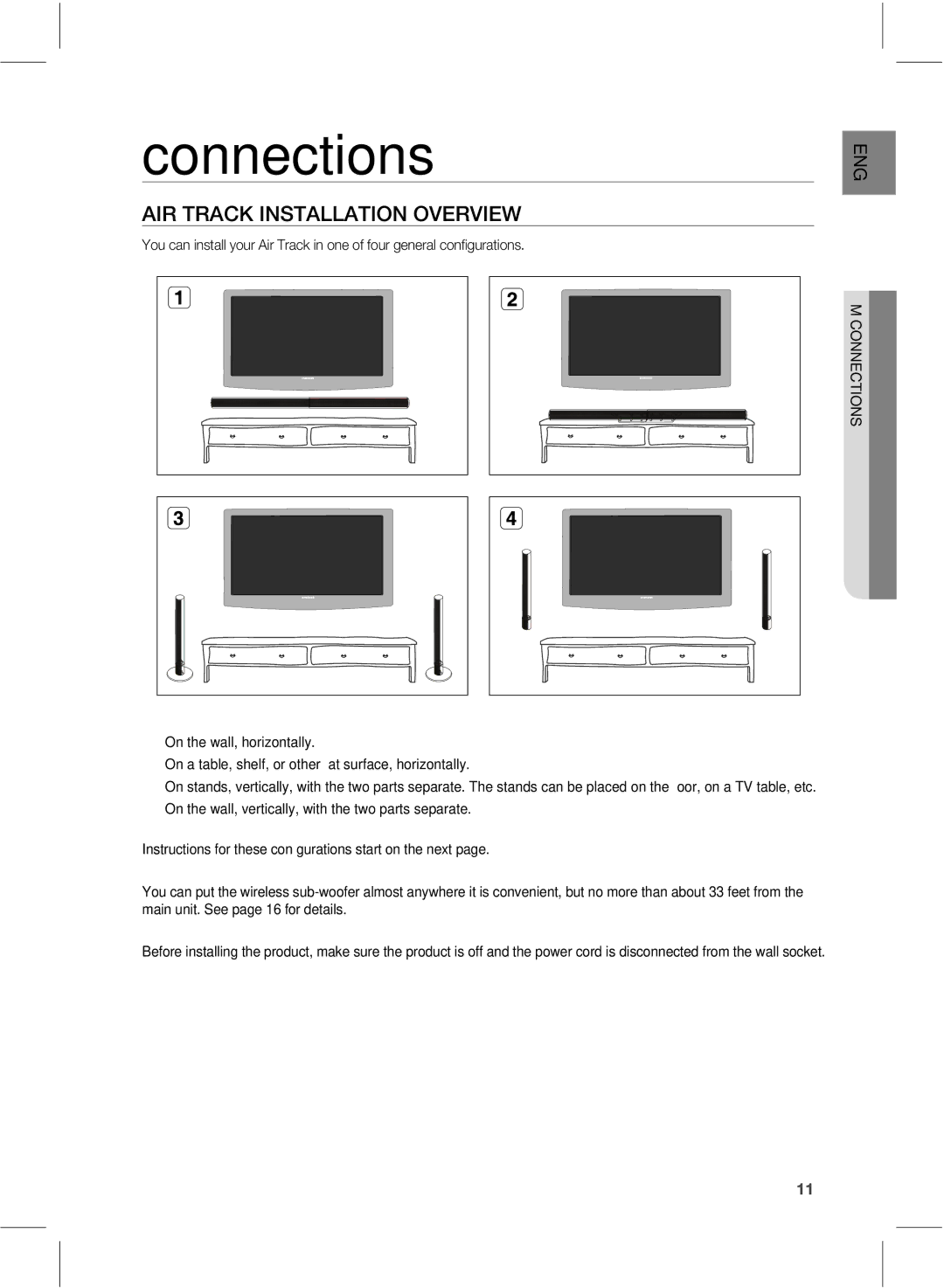 Samsung HWE550 manual Connections, 53$,*/45--5*0/07&37*&8 