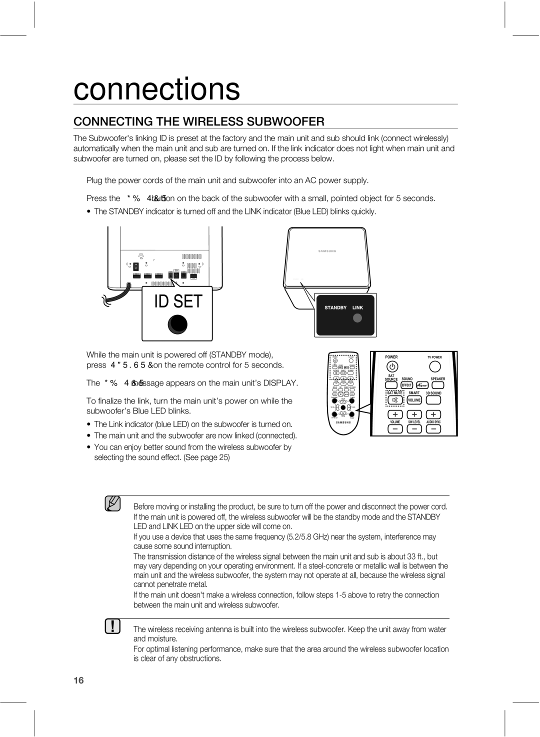 Samsung HWE550 manual $0//&$5*/5&8*3&-&4446#800&3, DbvtfTpnfTpvoeJoufssvqujpo, BoeNpjtuvsf 