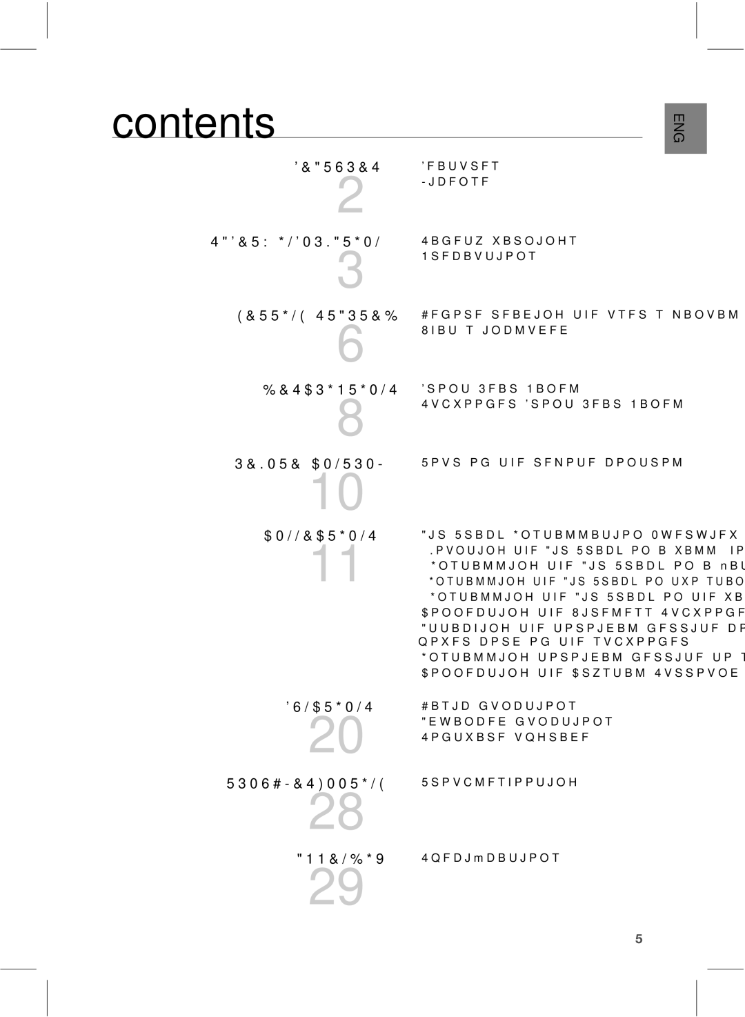 Samsung HWE550 manual Contents 