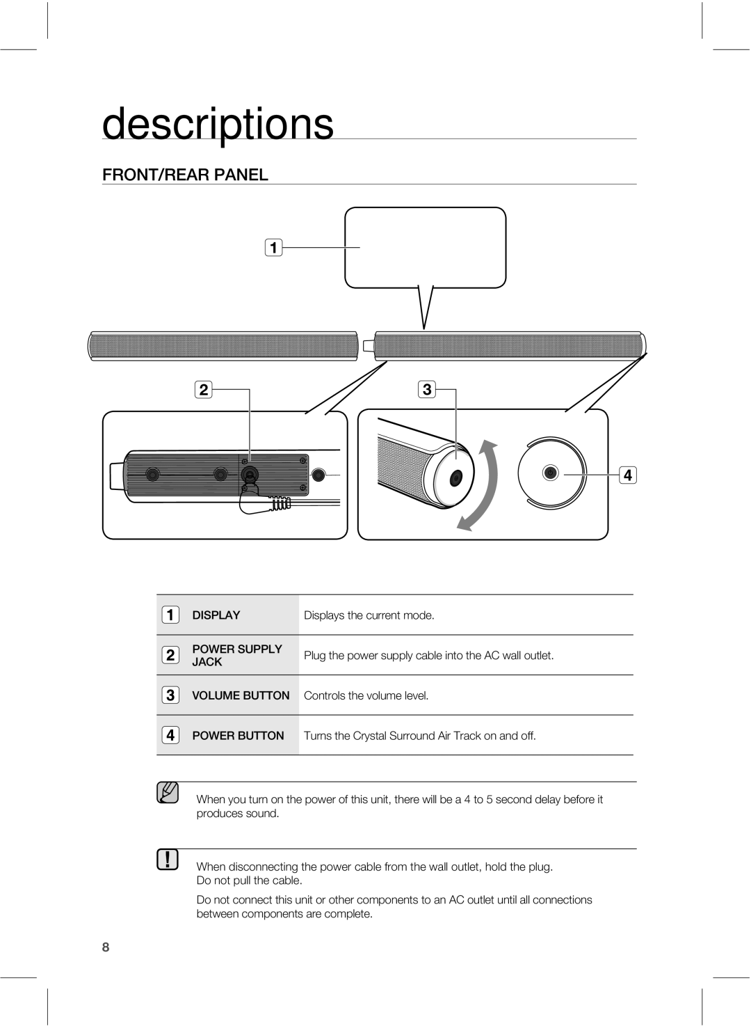 Samsung HWE550 Descriptions, 30/53&31, 41-%JTQMBZTUIFDVSSFOUNPEF, QspevdftTpvoe, CfuxffoDpnqpofoutBsfDpnqmfuf 