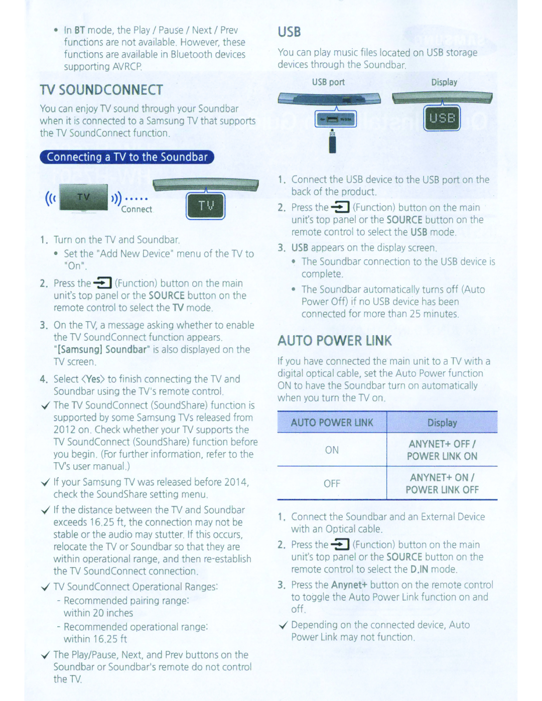 Samsung HWH7500 user manual TV Soundconnect 