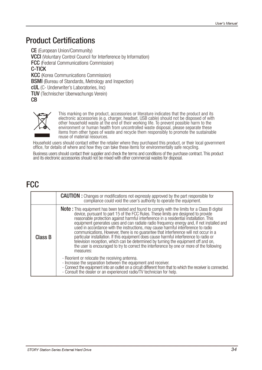 Samsung HX-DE015EB, HX-DU010EB, HX-DT015EB, HX-DU015EB Product Certifications, Reuse of material resources, Measures 