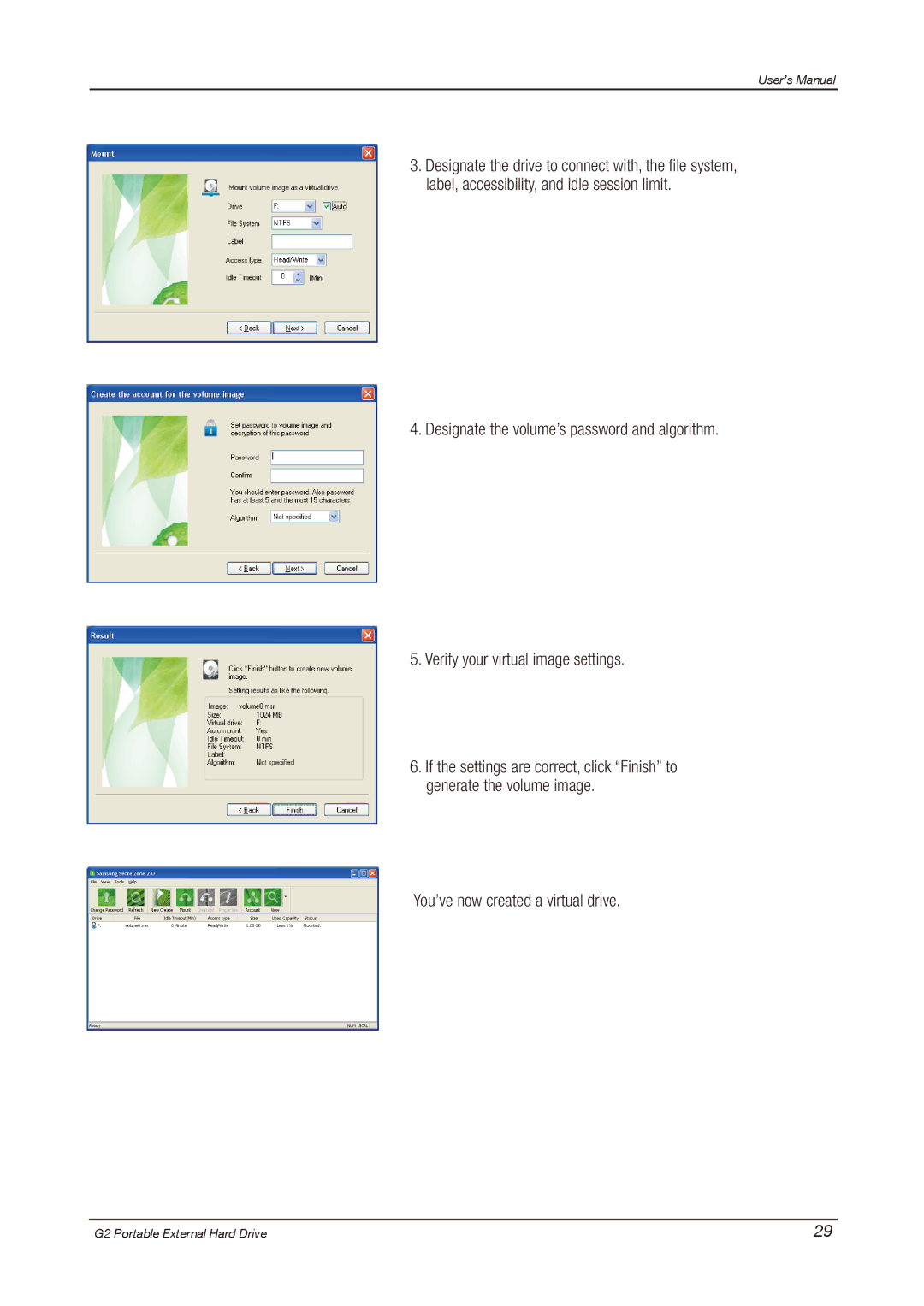 Samsung HX-MU025DC user manual You’ve now created a virtual drive 