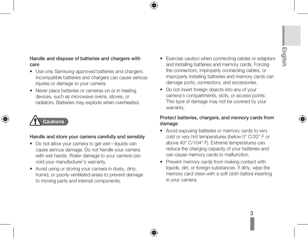 Samsung HZ15W quick start manual English 