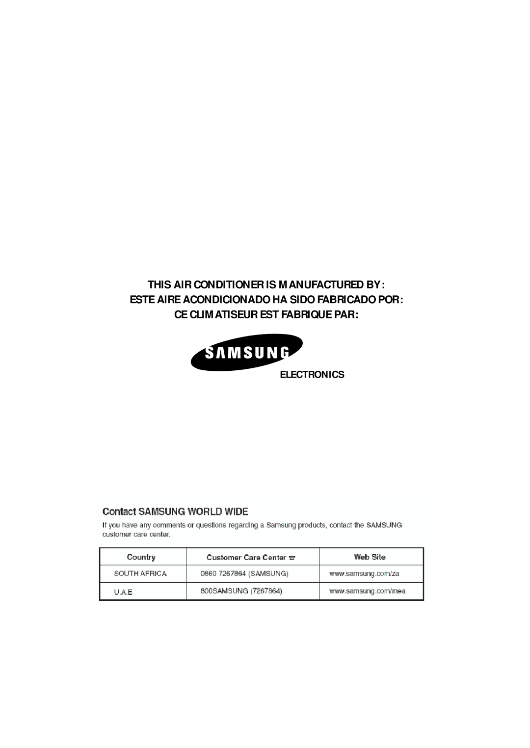 Samsung IAQT12WHWE6BAD, IAQT12WHWB/UMG, IAQT12WHWE/HAC, IAQT12WHWE/XSG, AQT12WHWE/MID, XUQT12WHWE/MID manual Electronics 