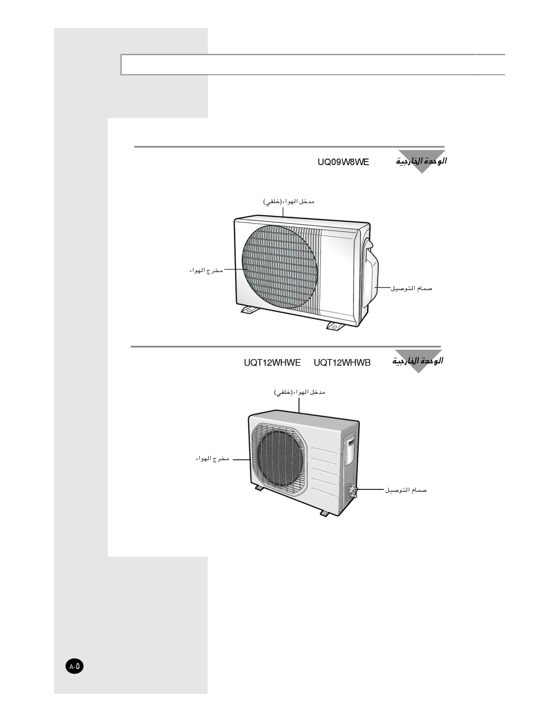 Samsung AQT12WHWE/MID, IAQT12WHWE6BAD, IAQT12WHWB/UMG, IAQT12WHWE/HAC, IAQT12WHWE/XSG, XUQT12WHWE/MID manual UQ09W8WE 