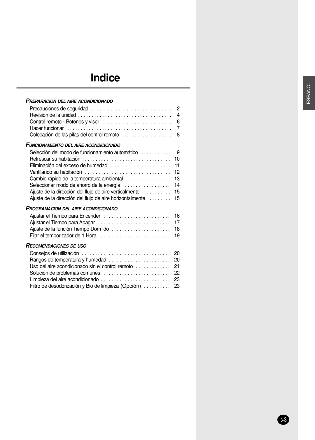 Samsung IAS09W8WE/AFR, AS12WHWE/AFR manual Indice 