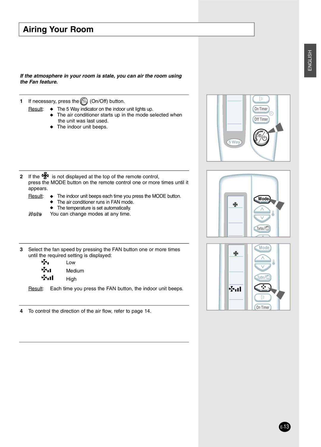 Samsung IAS12NBMD2/XSV manual Airing Your Room 