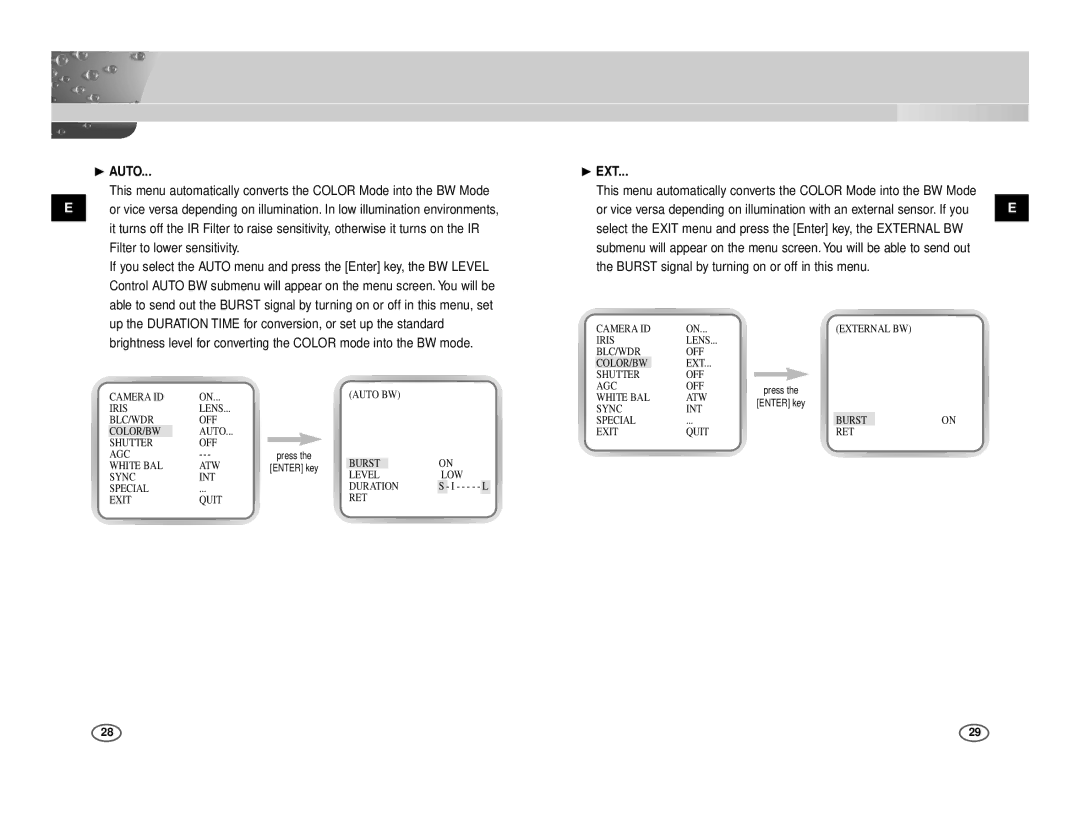 Samsung ICD-831P/ACDC, ICD-833P/ACDC manual ❿ Auto, ❿ EXT 